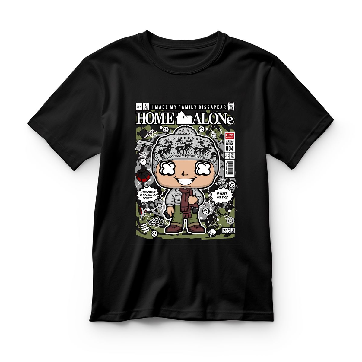 Παιδικό T-shirt Kevin Home Alone Pop Culture Black
