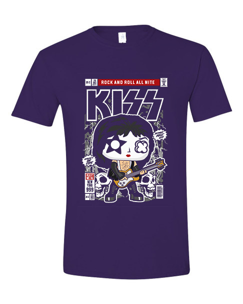 T-Shirt Kiss Rock Avenue Purple