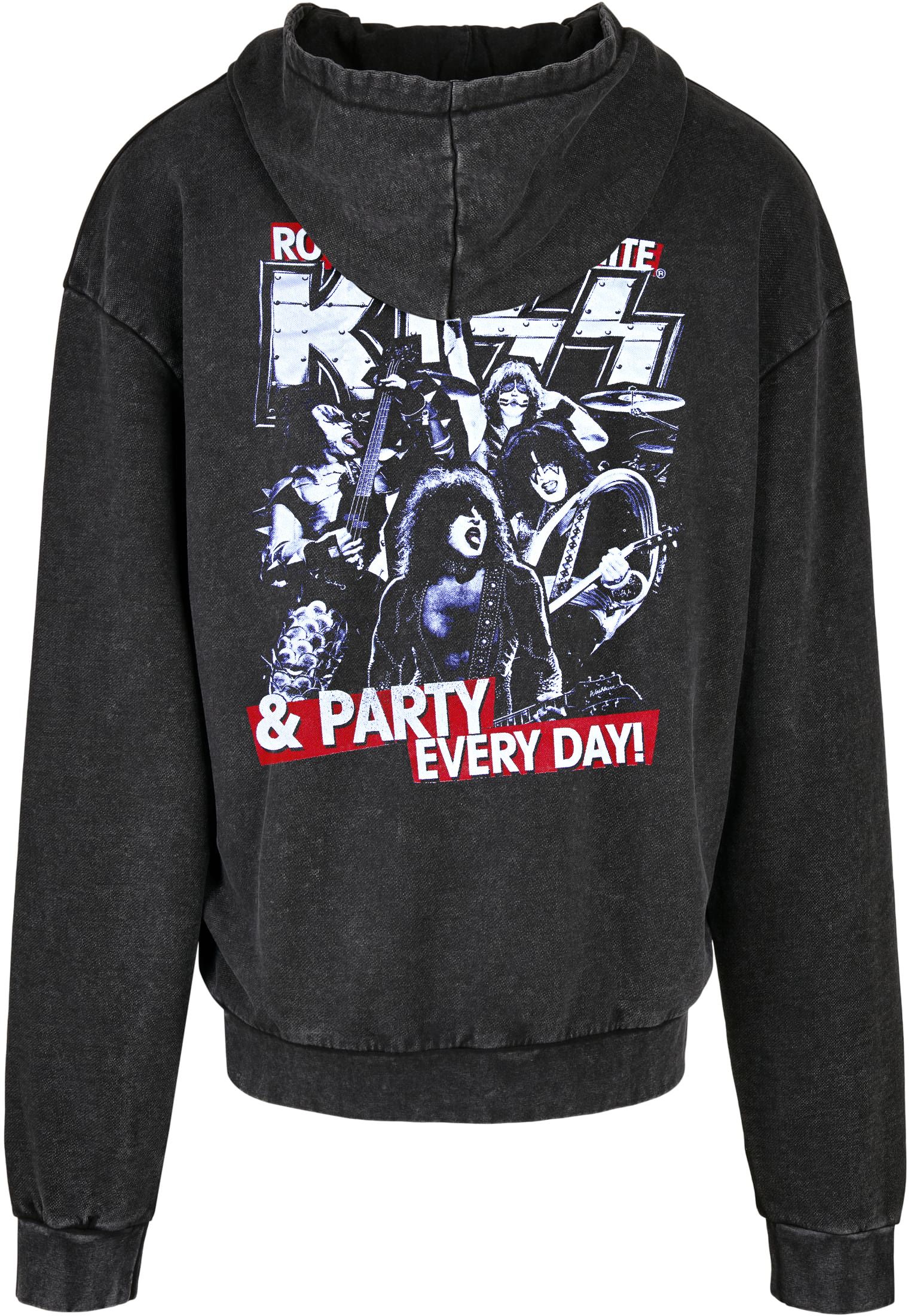 Oversized Premium Hoodie Kiss Rock Avenue Black