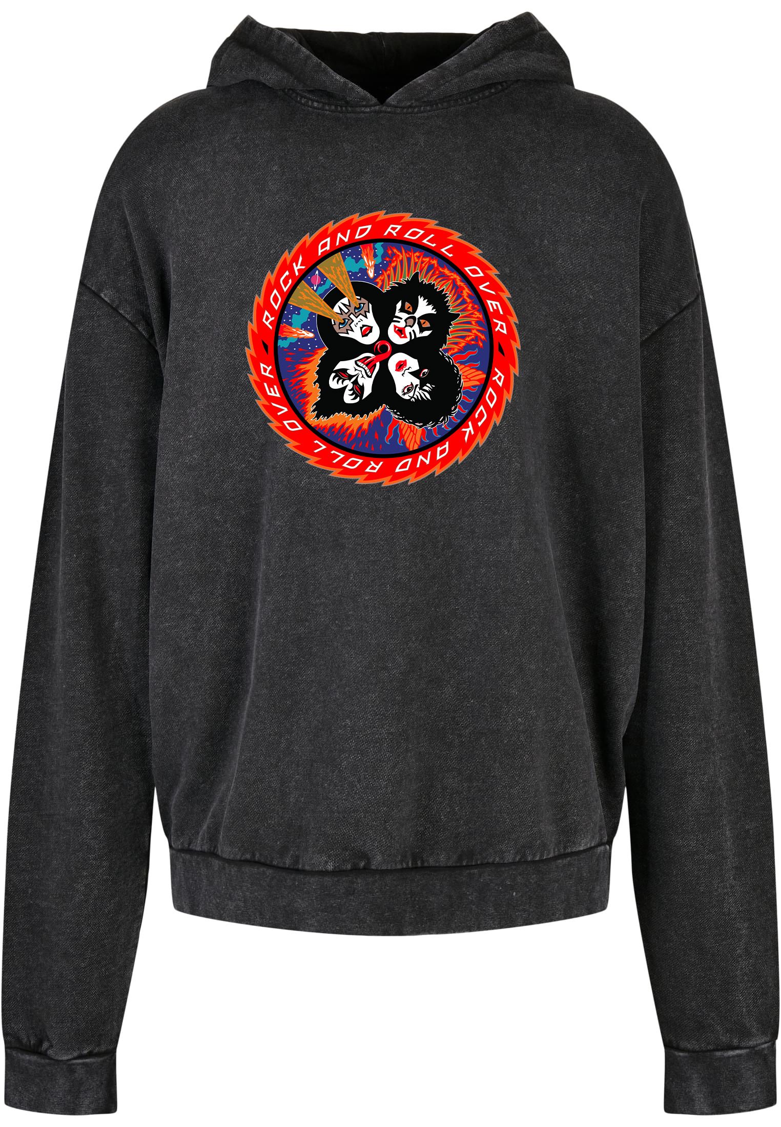 Oversized Premium Hoodie Kiss Rock N Roll Rock Avenue Black
