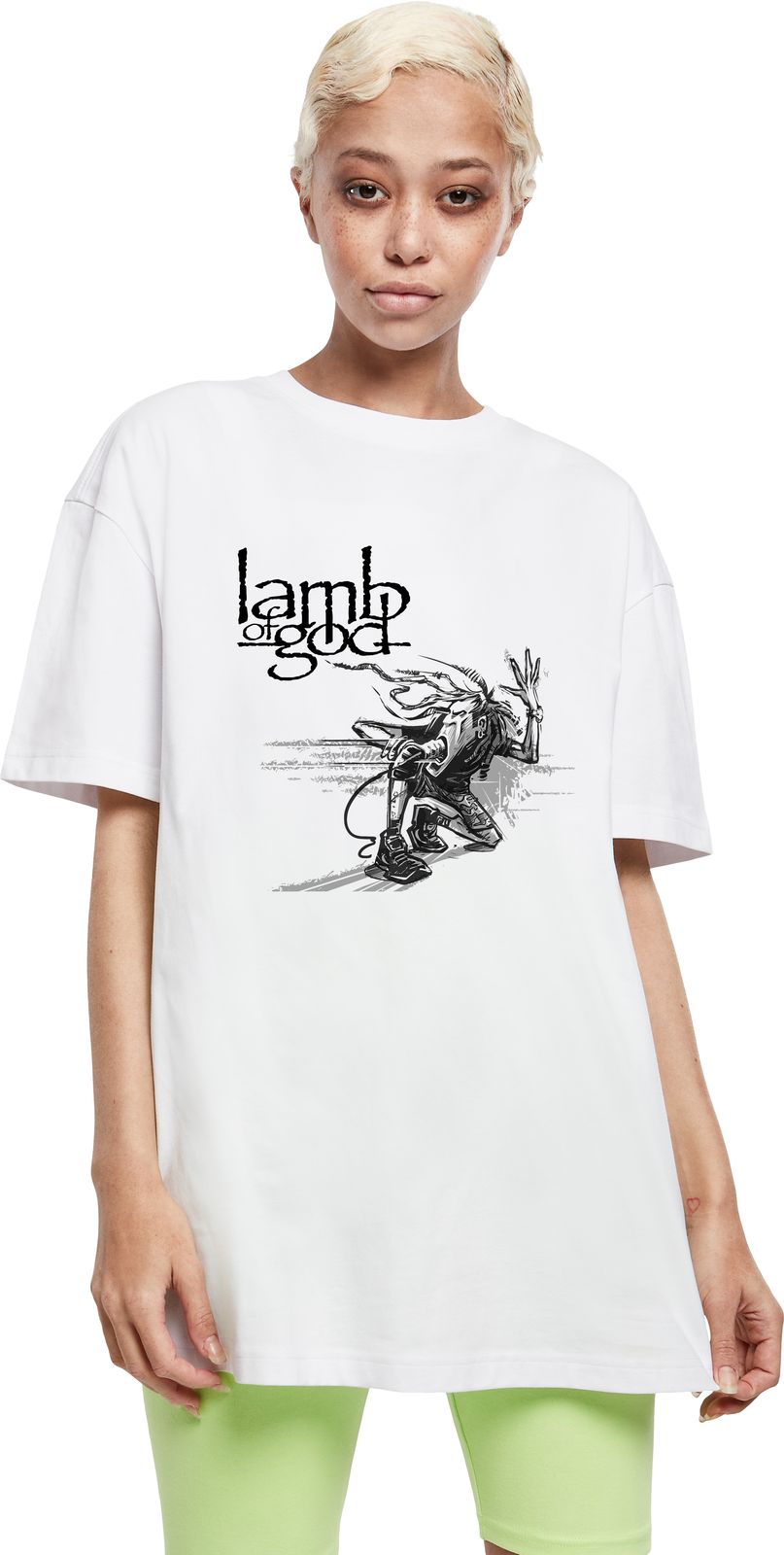 T-Shirt Lamb Of God Rock Avenue White ανδρικά Basic T-Shirts Simple Wear Μπλουζάκια κοντομάνικα