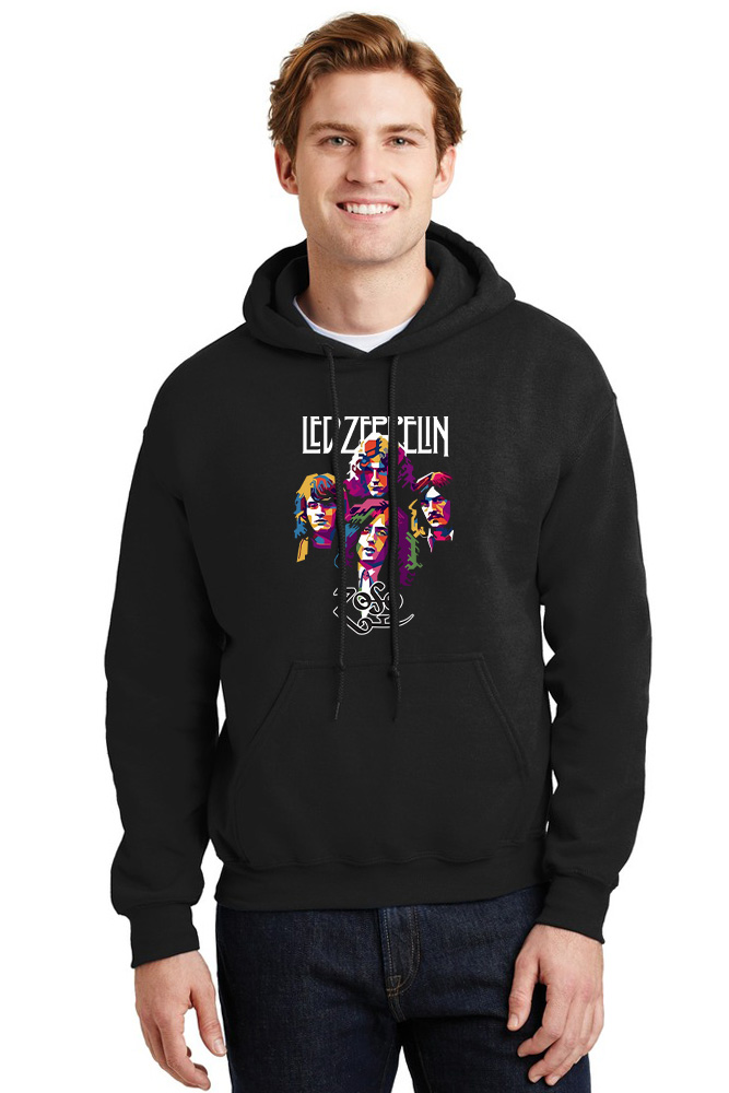 Hoodie Led Zep 1 Rock Avenue Black ανδρικά Φούτερ Simple Wear
