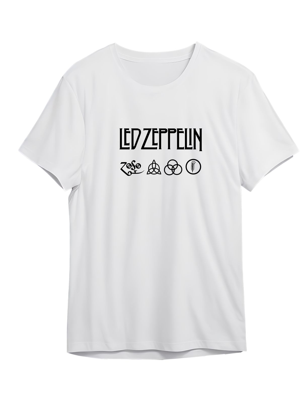 T-Shirt Led Zeppelin Logo Art Rock Avenue White