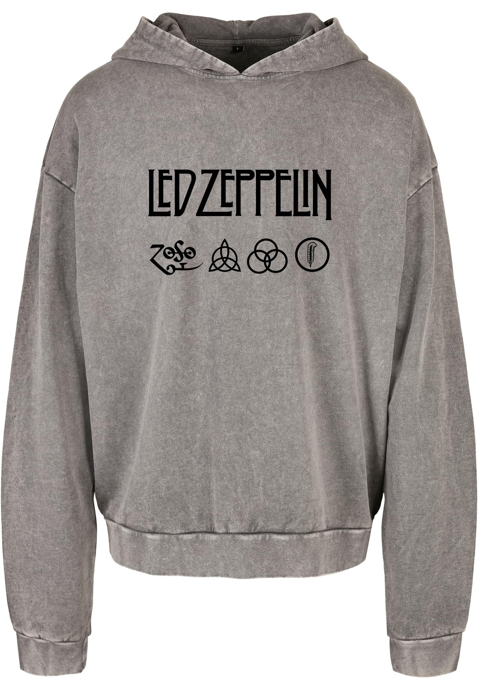 Oversized Premium Hoodie Led Zeppelin Logo Art Rock Avenue Asphalt