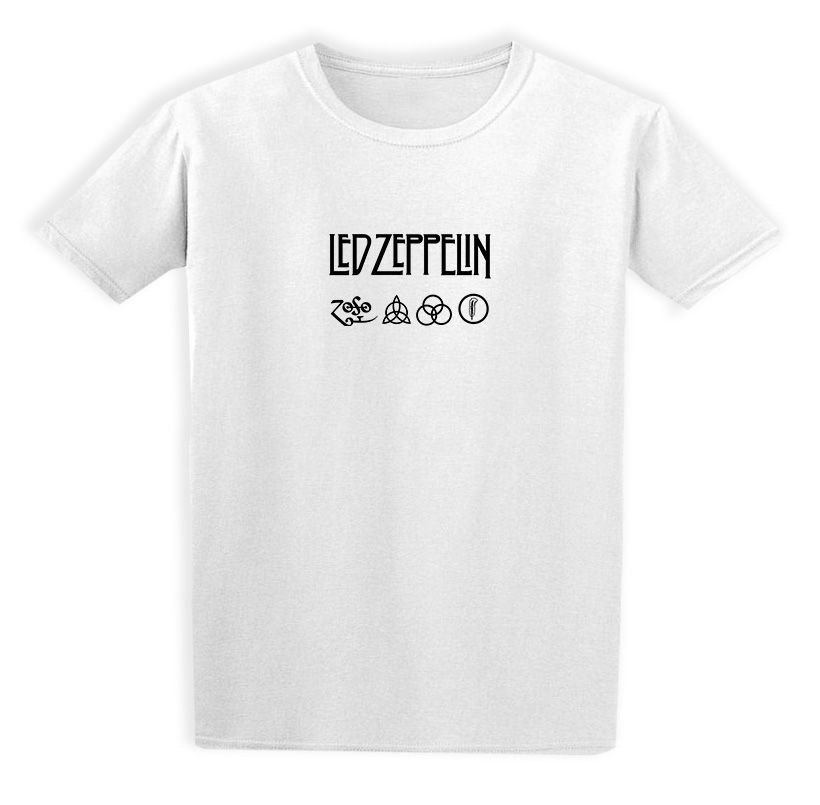 Παιδικό T-shirt Led Zeppelin Logo Art Rock Avenue White