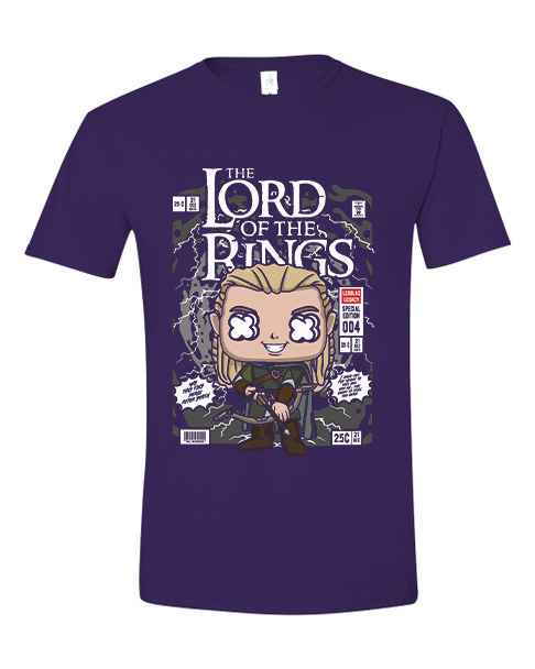 T-Shirt Legolas Lord Of The Rings Pop Culture Purple