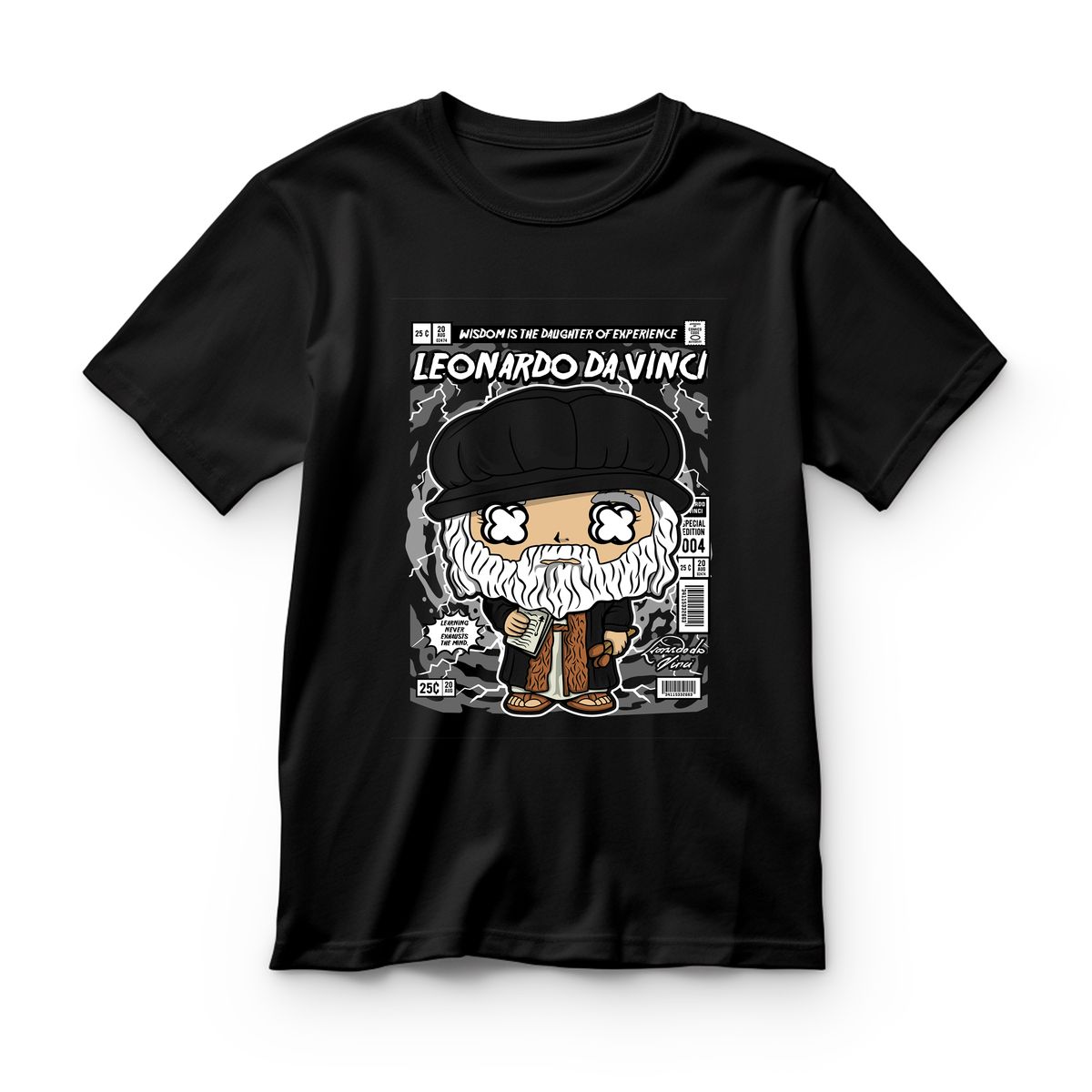 Παιδικό T-shirt Leonardo Da Vinci Pop Culture Black
