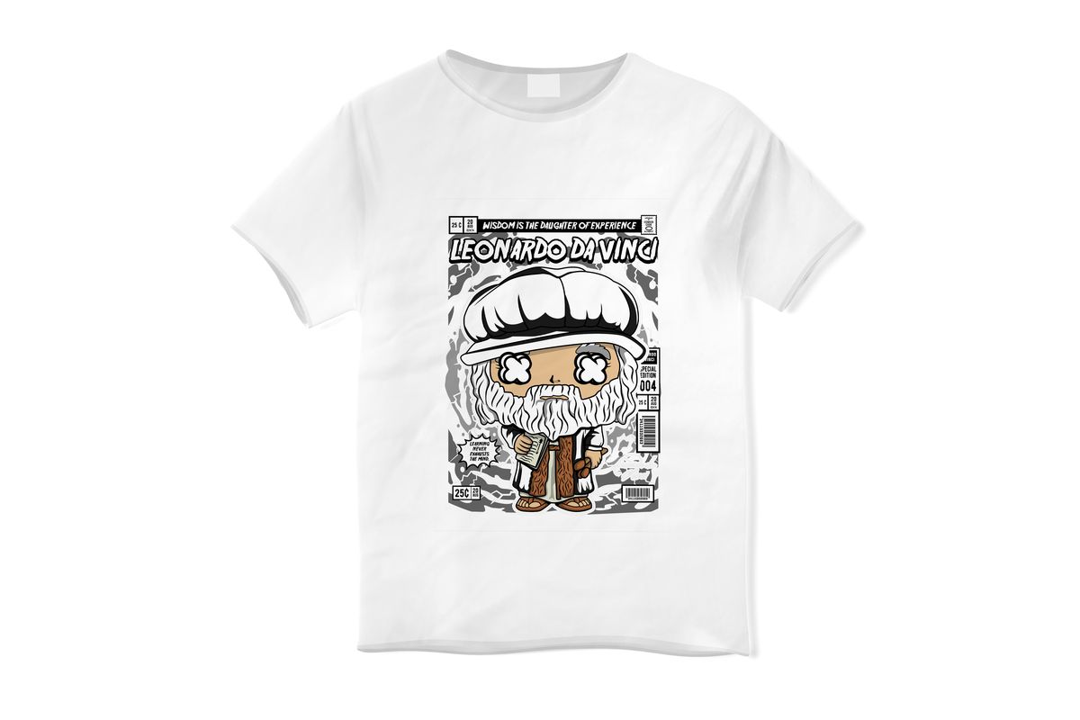 Παιδικό T-shirt Leonardo Da Vinci Pop Culture White