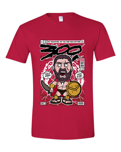 T-Shirt Leonidas 300 Pop Culture Red