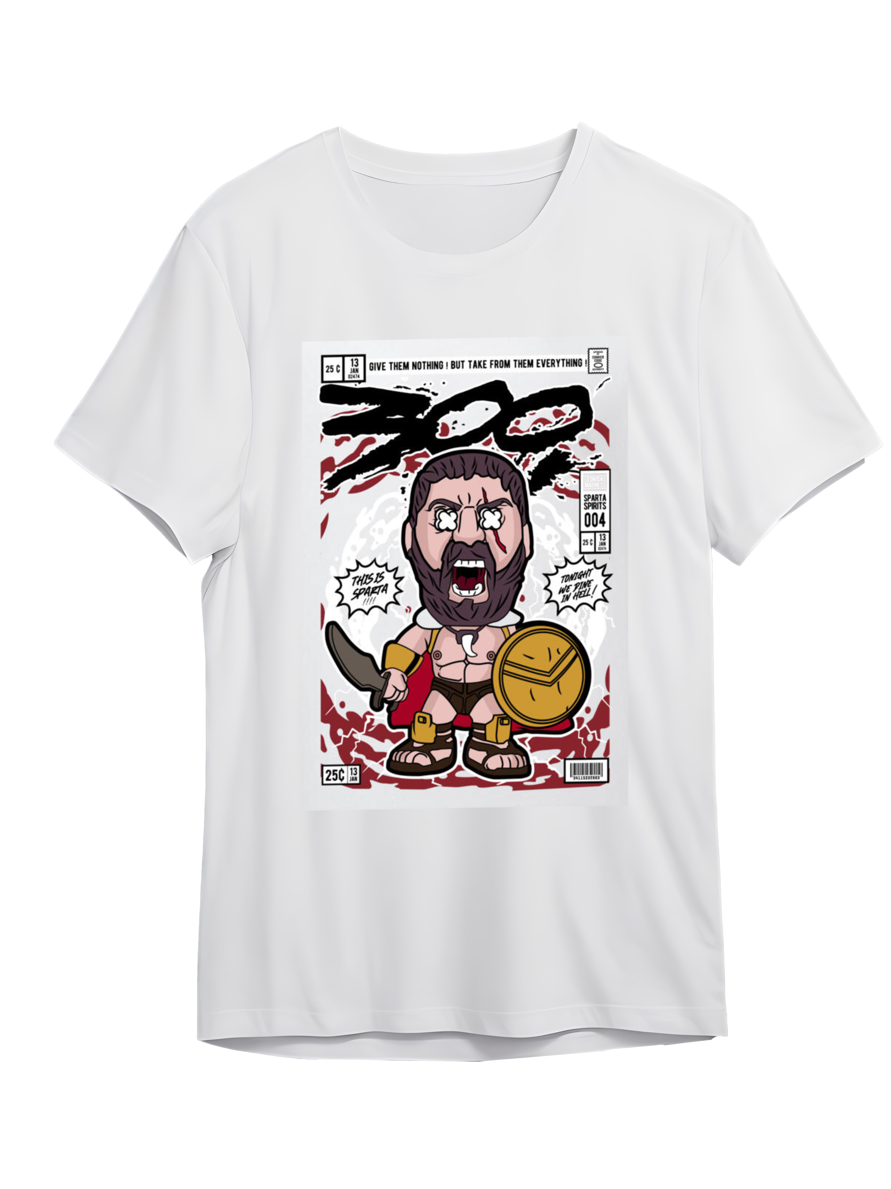 T-Shirt Leonidas 300 Pop Culture White