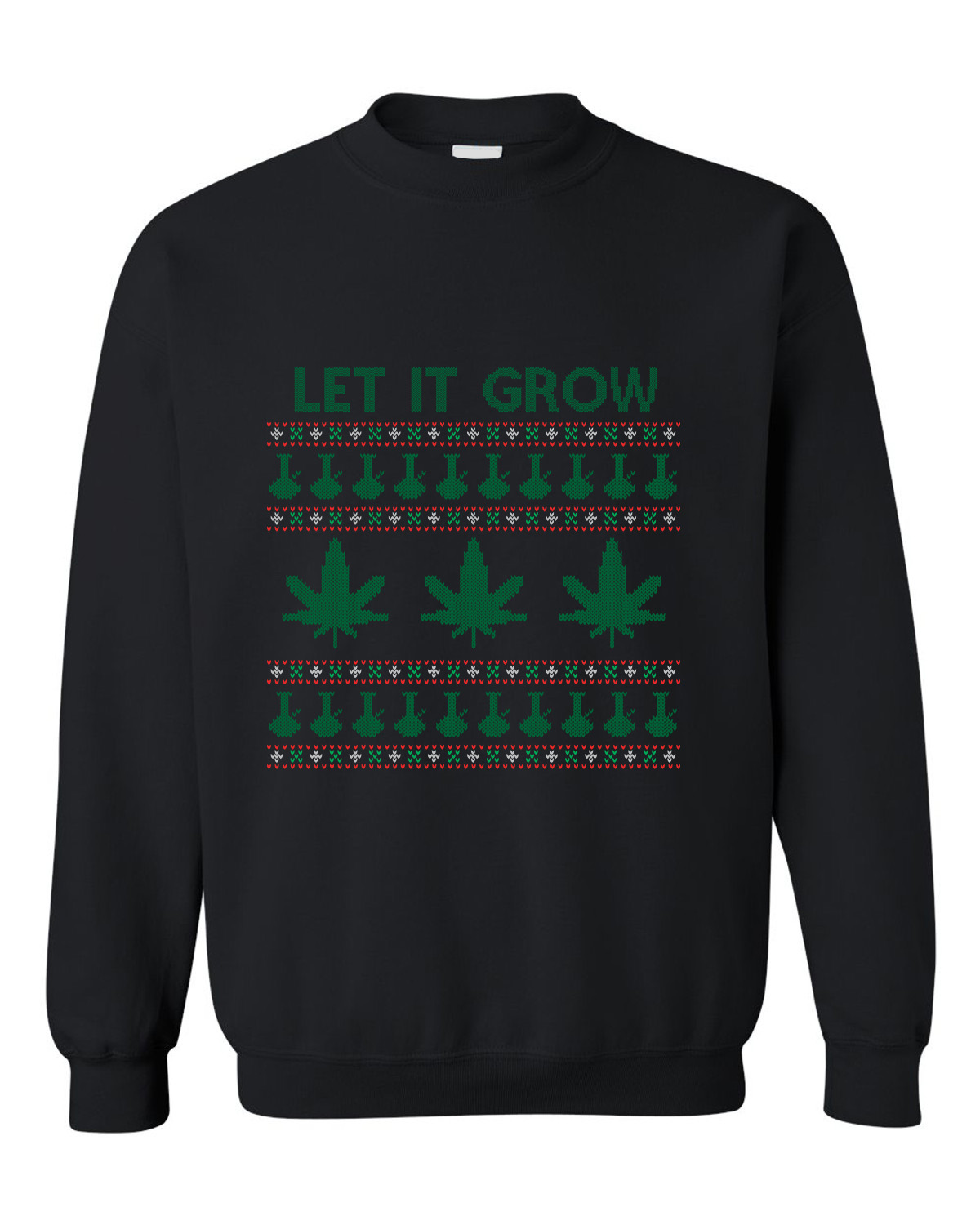 Χριστουγεννιάτικο Ugly Sweater let it grow Pop Culture Black
