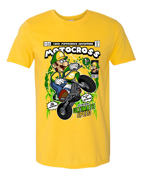 T-Shirt Luigi Motocross Pop Culture Daisy