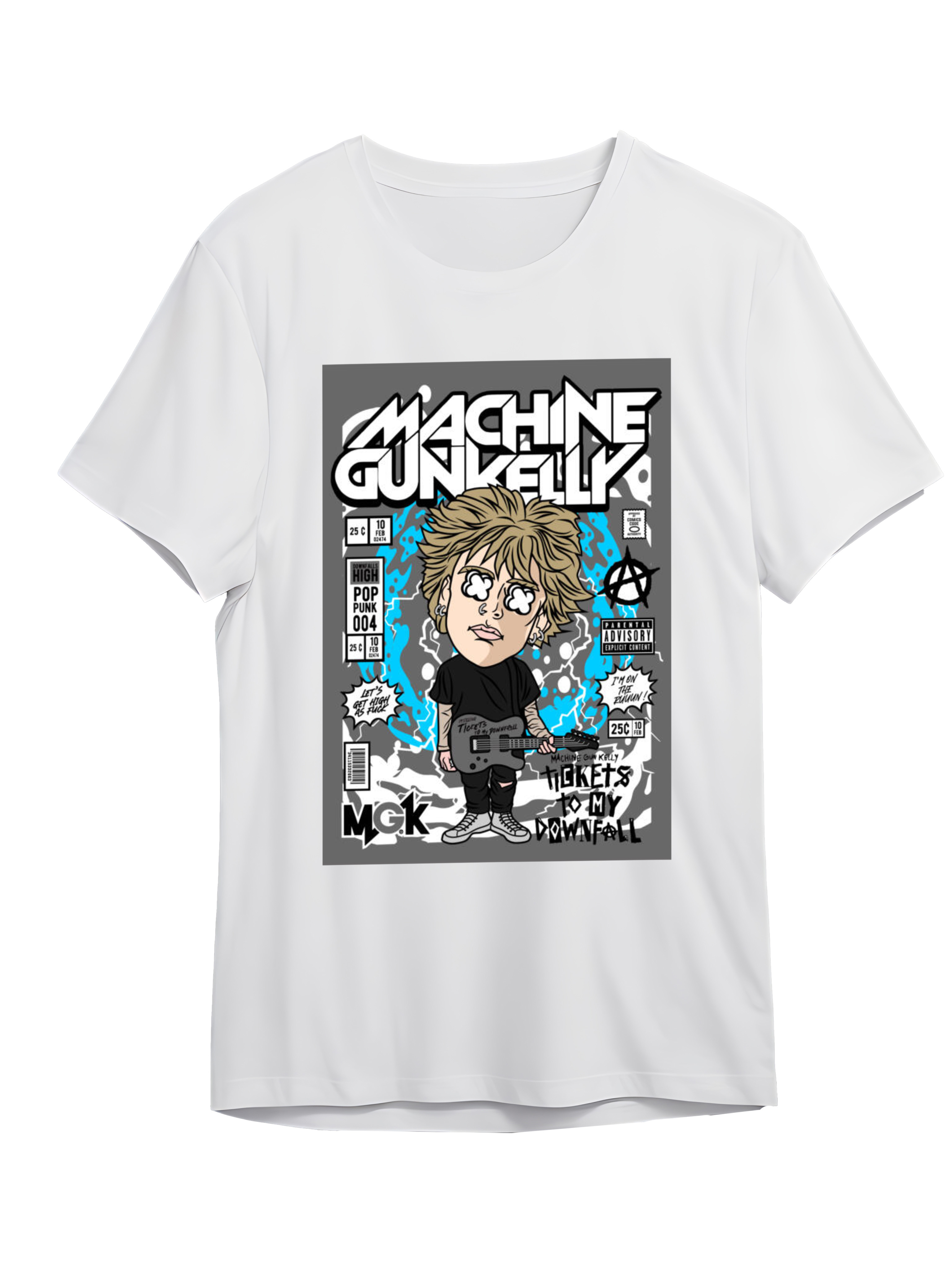 T-Shirt Machine Gun Kelly Pop Culture White