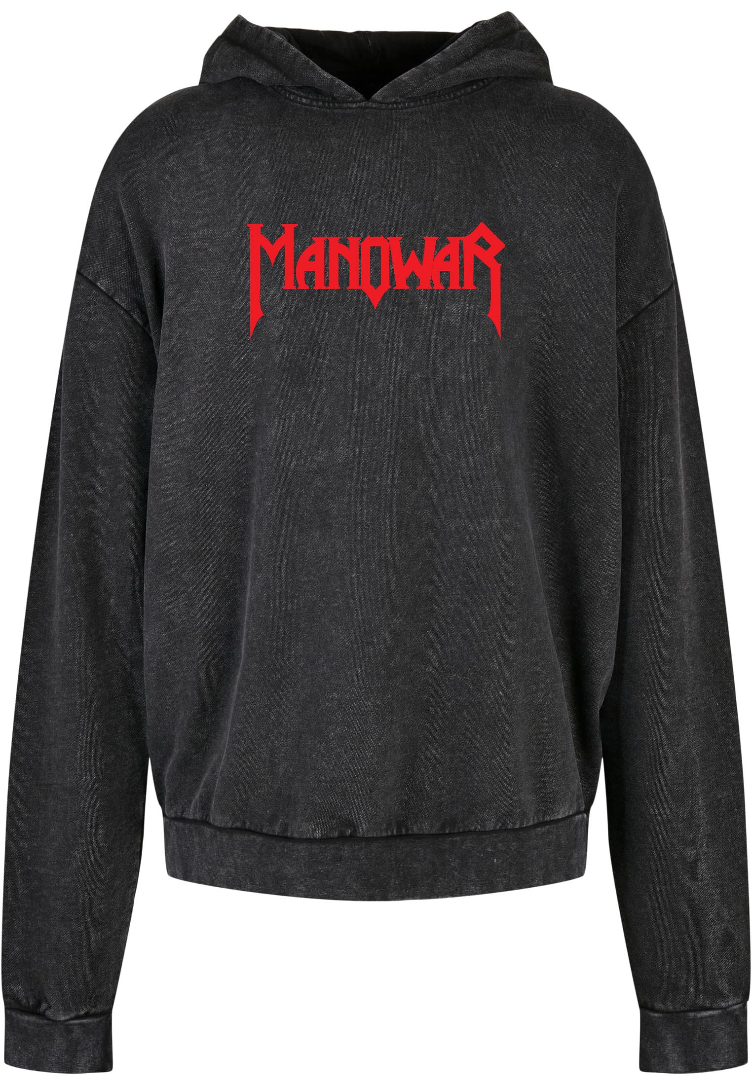 Oversized Premium Hoodie Manowar Rock Avenue Black