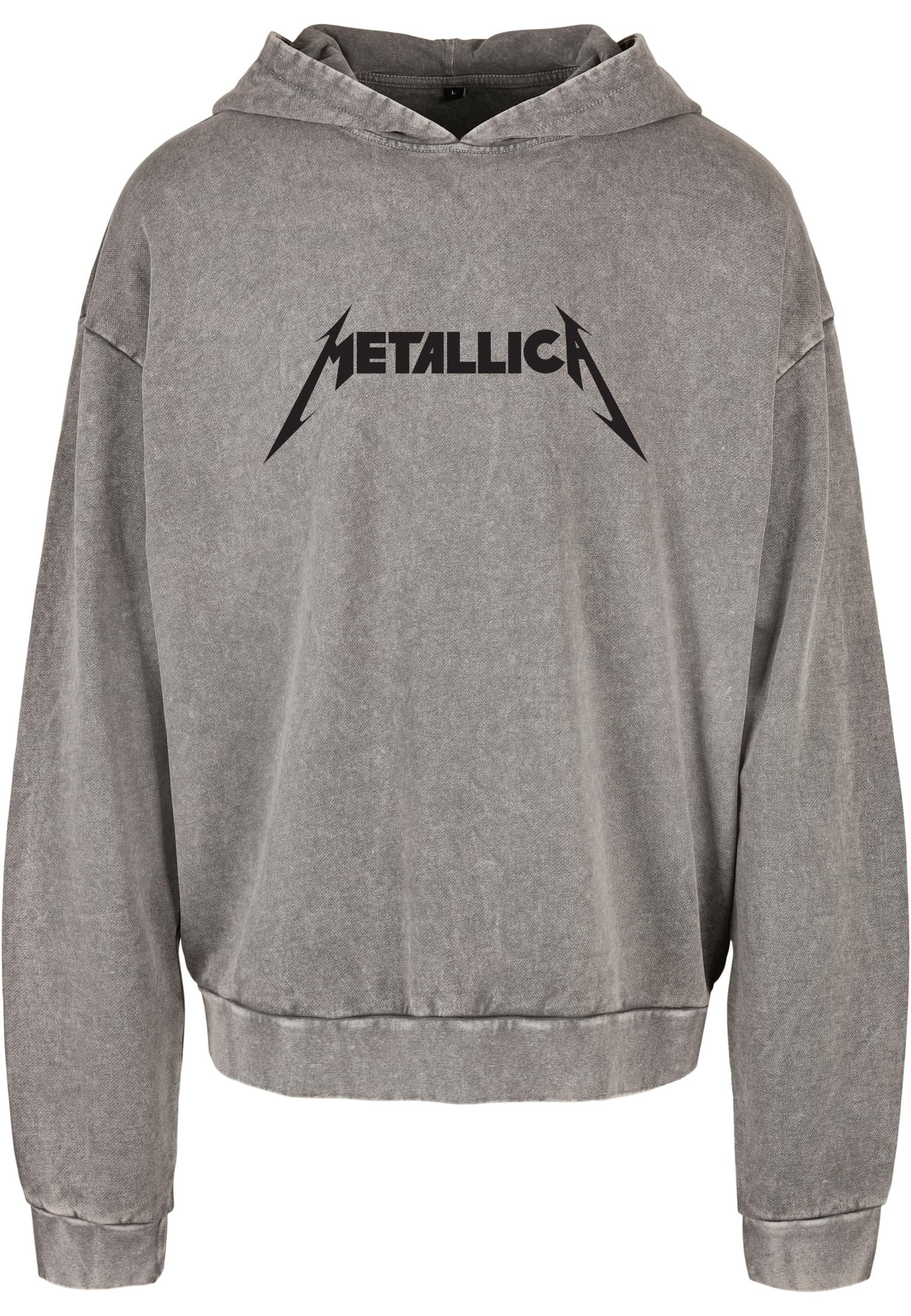 Oversized Premium Hoodie Metallica Logo Art Rock Avenue Asphalt