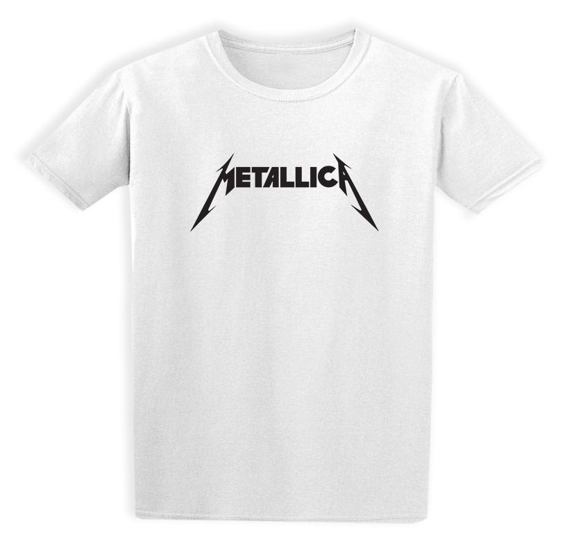Παιδικό T-shirt Metallica Logo Art Rock Avenue White