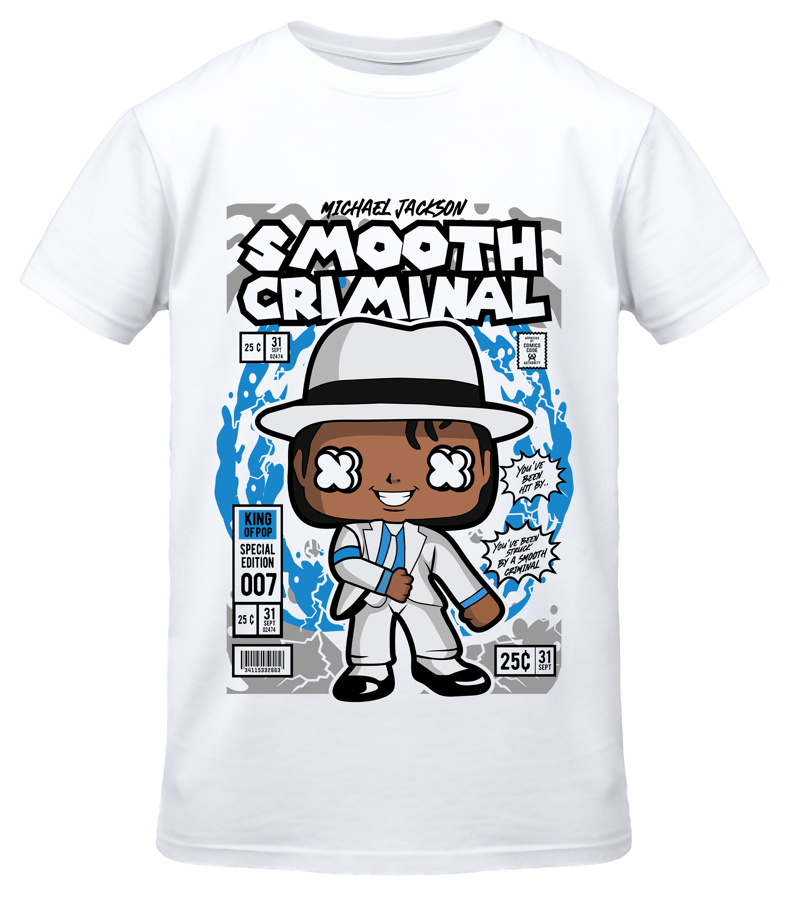 T-Shirt Michael Jackson Smooth Criminal Pop Culture White