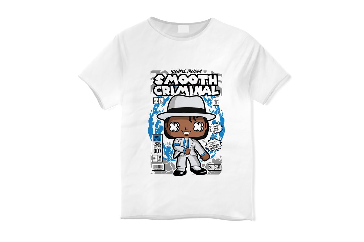 Παιδικό T-shirt Michael Jackson Smooth Criminal Pop Culture White