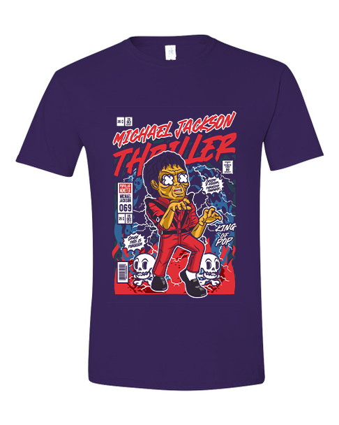 T-Shirt Michael Jackson Thriller Pop Culture Purple