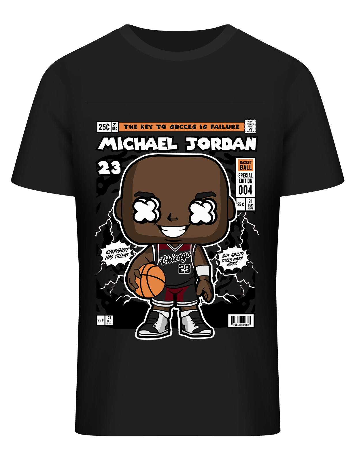 T-Shirt Michael Jordan Pop Culture Black