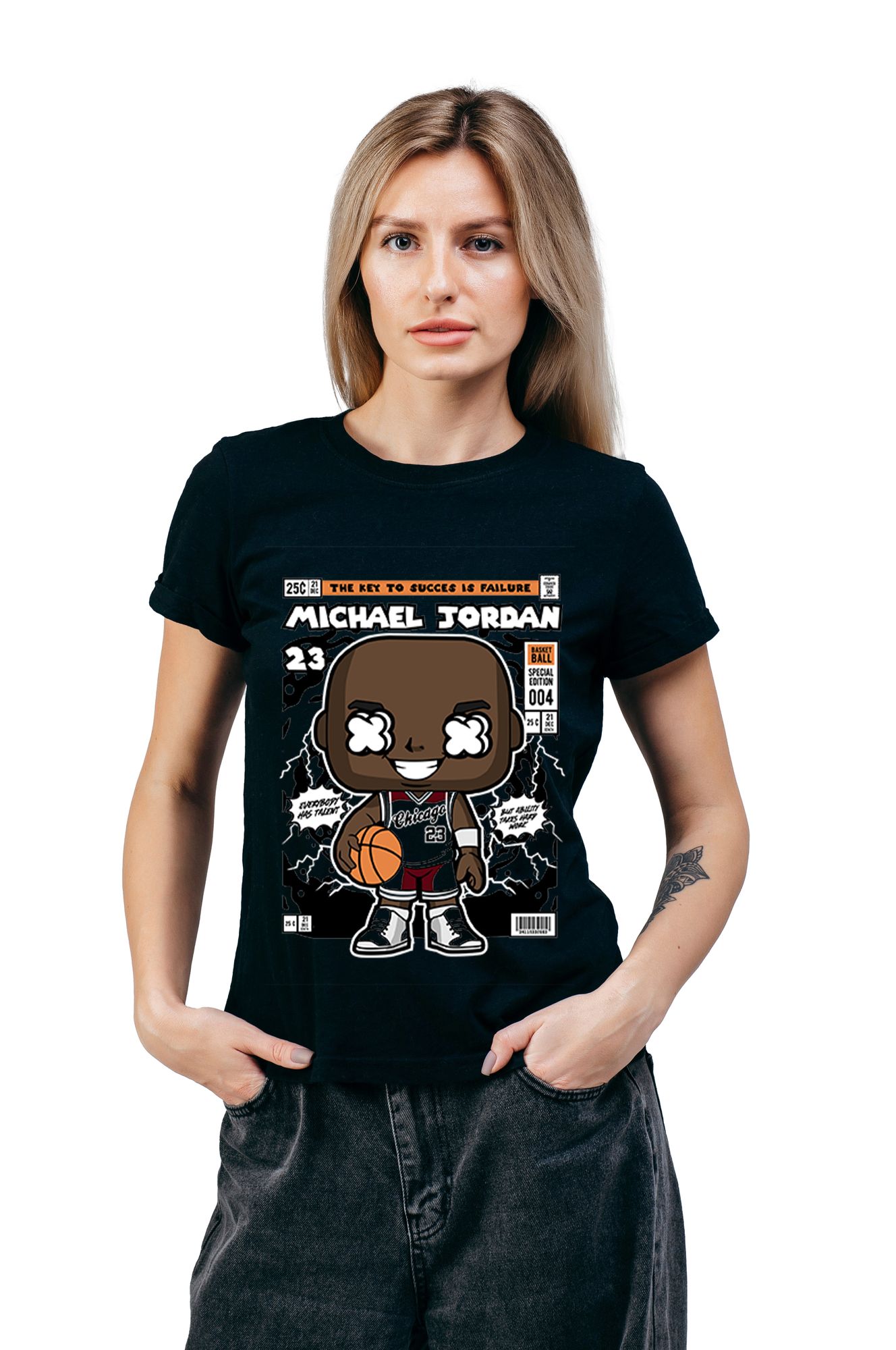 T-Shirt Michael Jordan Pop Culture Black ανδρικά Basic T-Shirts Simple Wear Μπλουζάκια κοντομάνικα