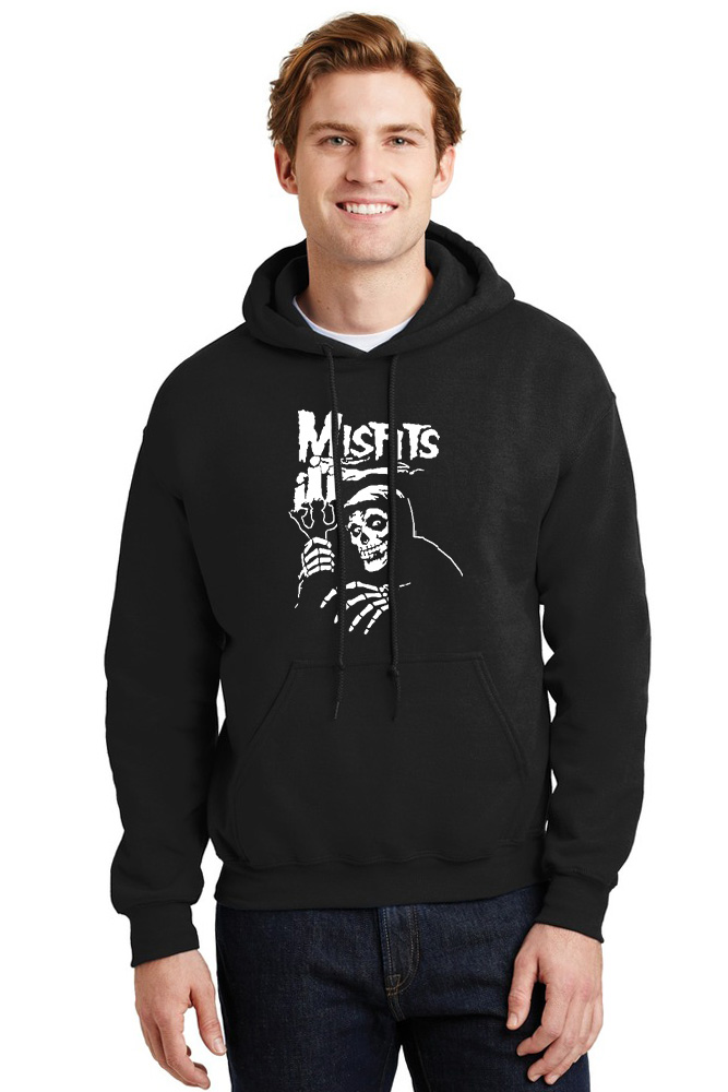 Hoodie Misfits 1 Rock Avenue Black ανδρικά Φούτερ Simple Wear