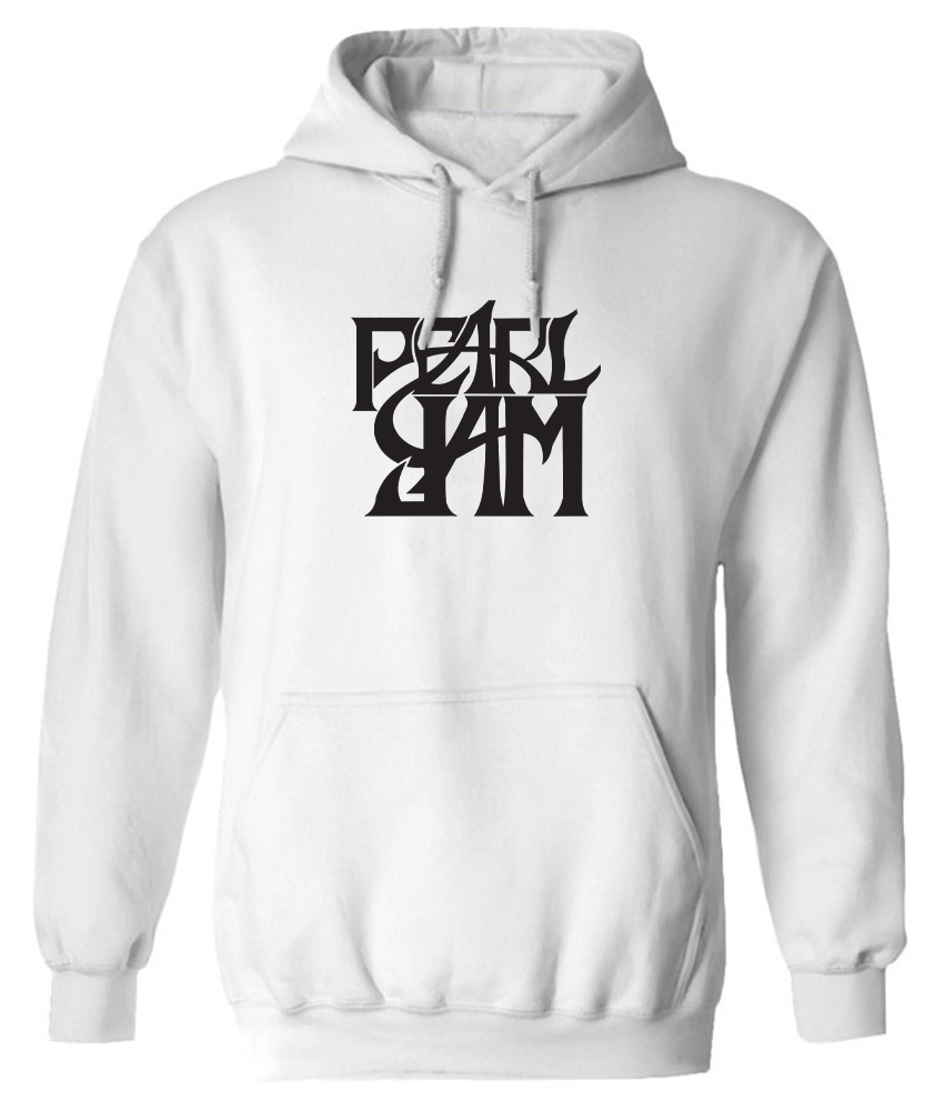 Hoodie Pearl Jam Band Logo Art Rock Avenue White