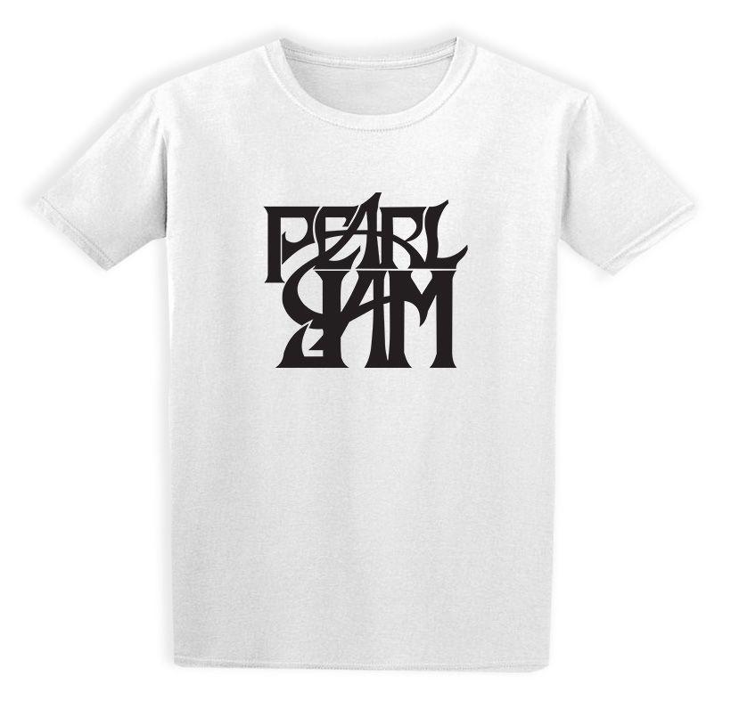 Παιδικό T-shirt Pearl Jam Band Logo Art Rock Avenue White