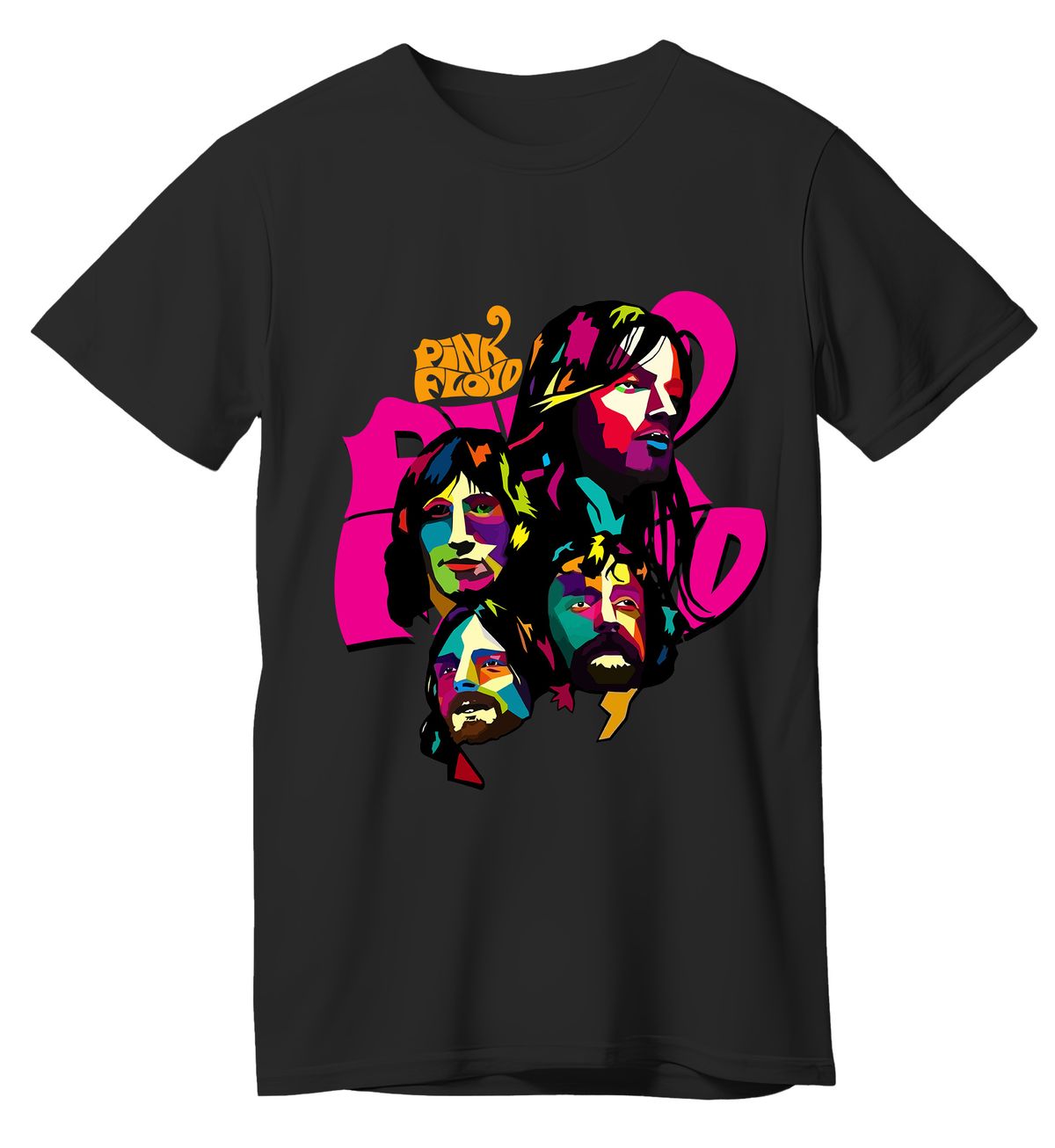 T-Shirt Pink Floyd 1 Rock Avenue Black