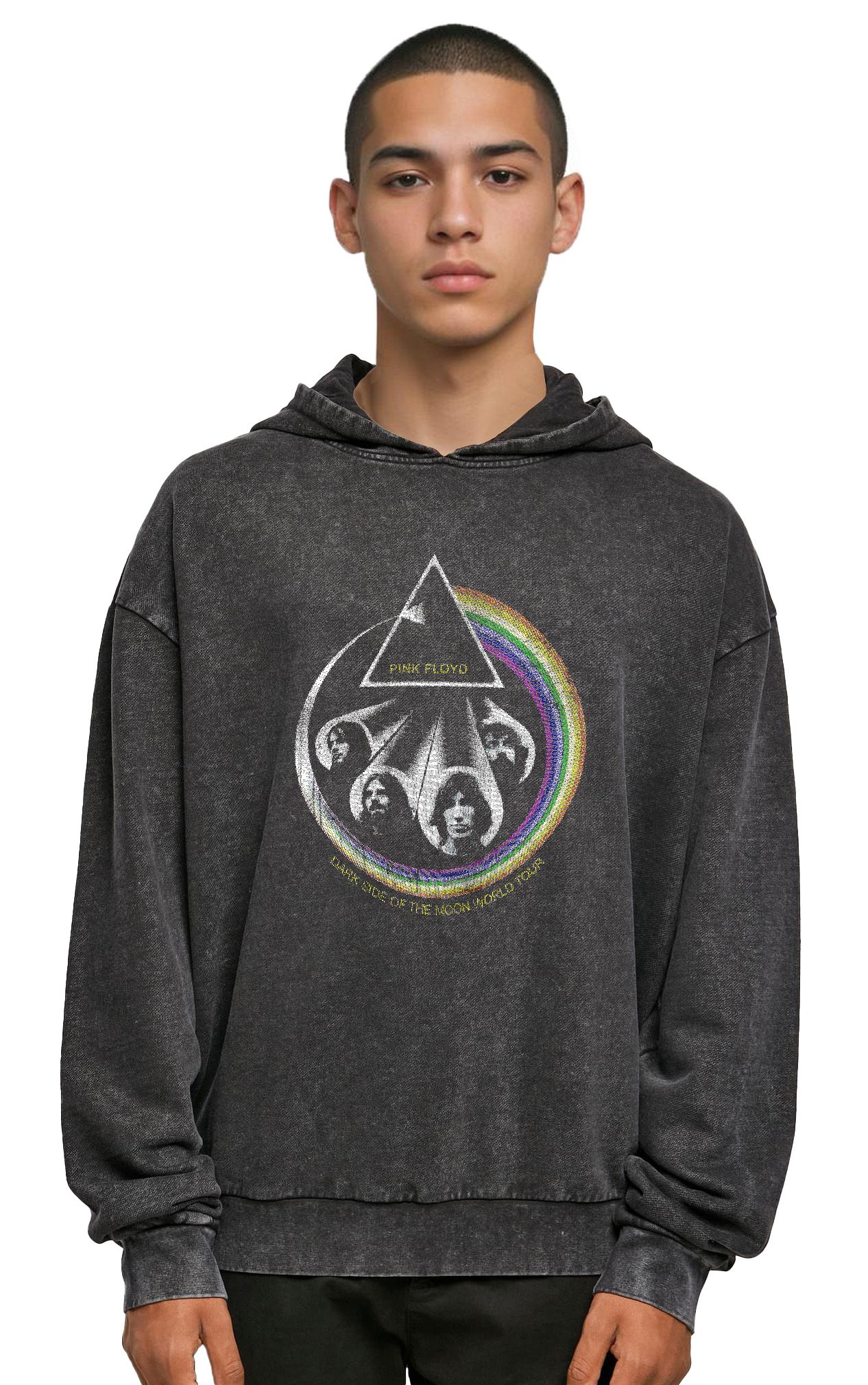 Oversized Premium Hoodie Pink Floyd2 Rock Avenue Black ανδρικά Φούτερ Simple Wear