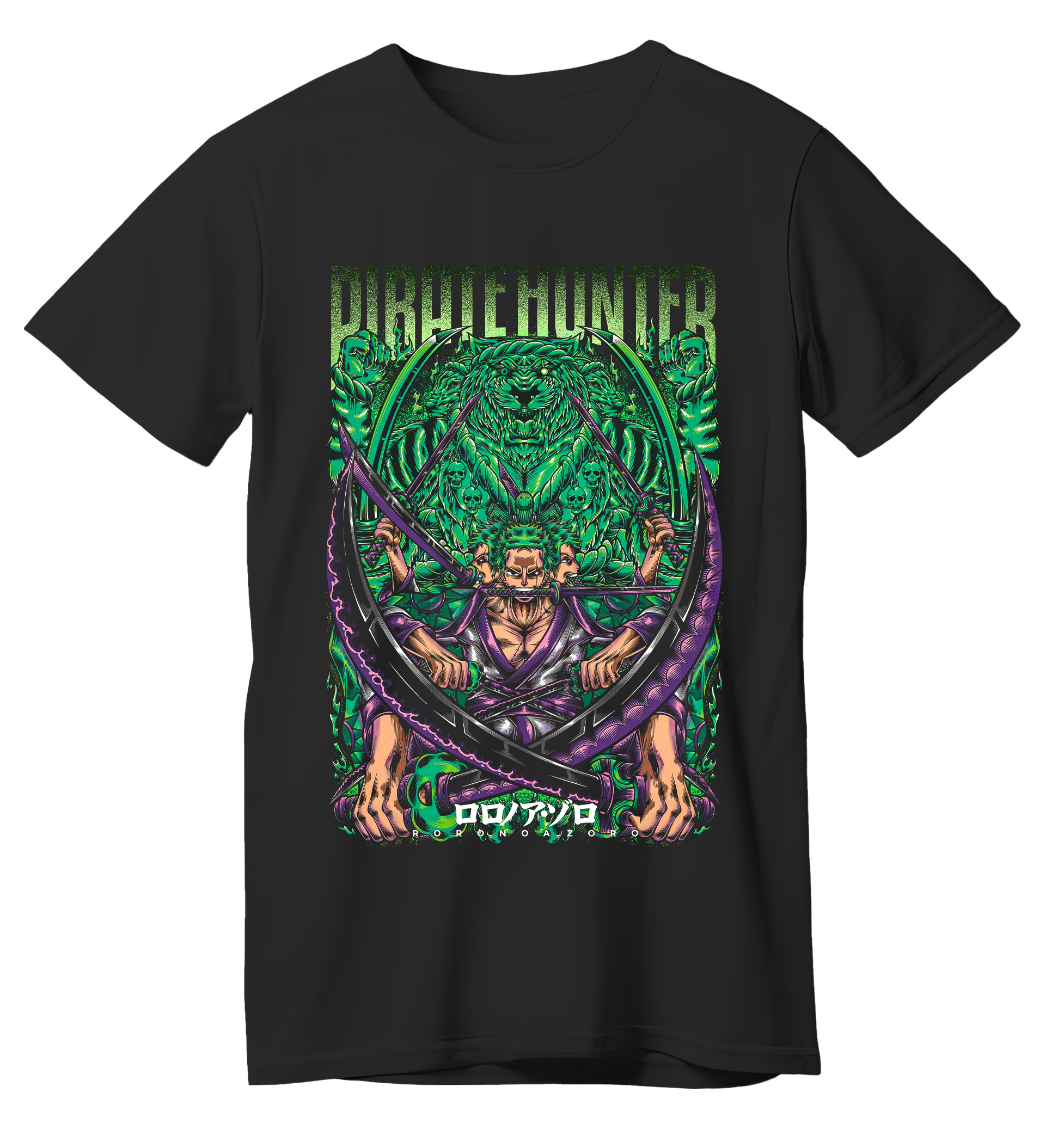 T-Shirt Pirate Hunter One Piece Pop Culture Black