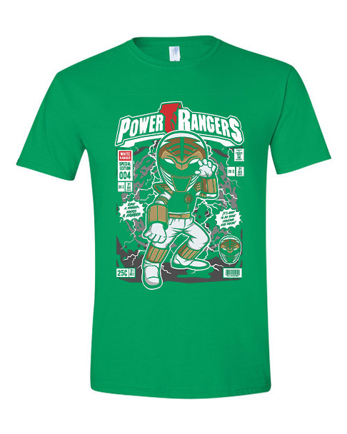 T-Shirt Power Ranger Pop Culture Irish Green