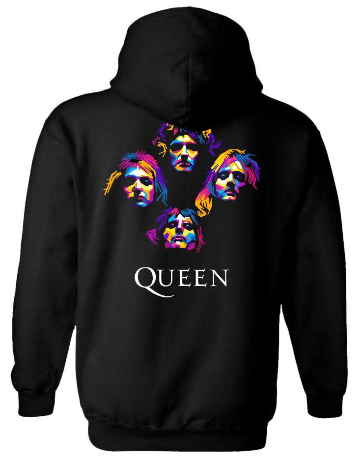 Hoodie Queen Art3 Rock Avenue Black