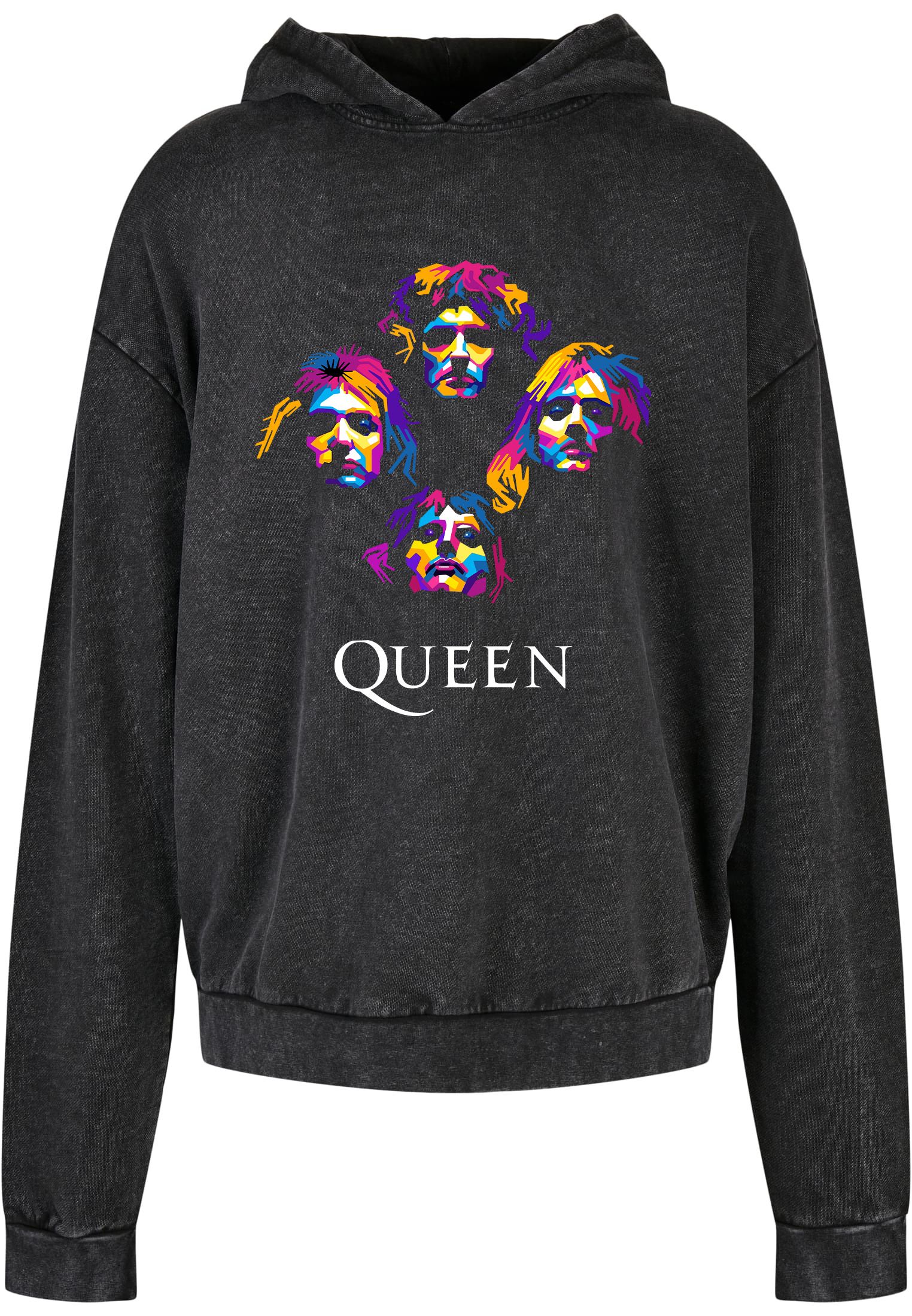 Oversized Premium Hoodie Queen Art3 Rock Avenue Black
