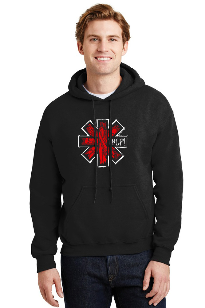 Hoodie Rhcp Rock Avenue Black ανδρικά Φούτερ Simple Wear