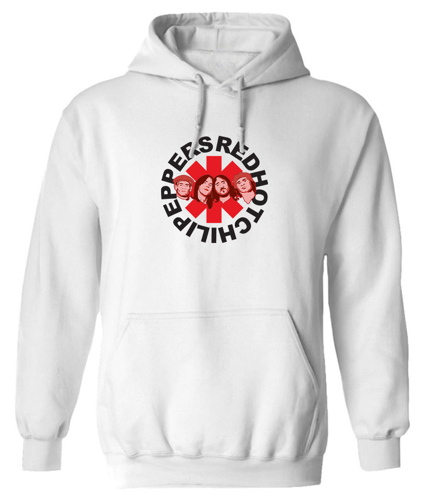 Hoodie Rhcp Art2 Rock Avenue White