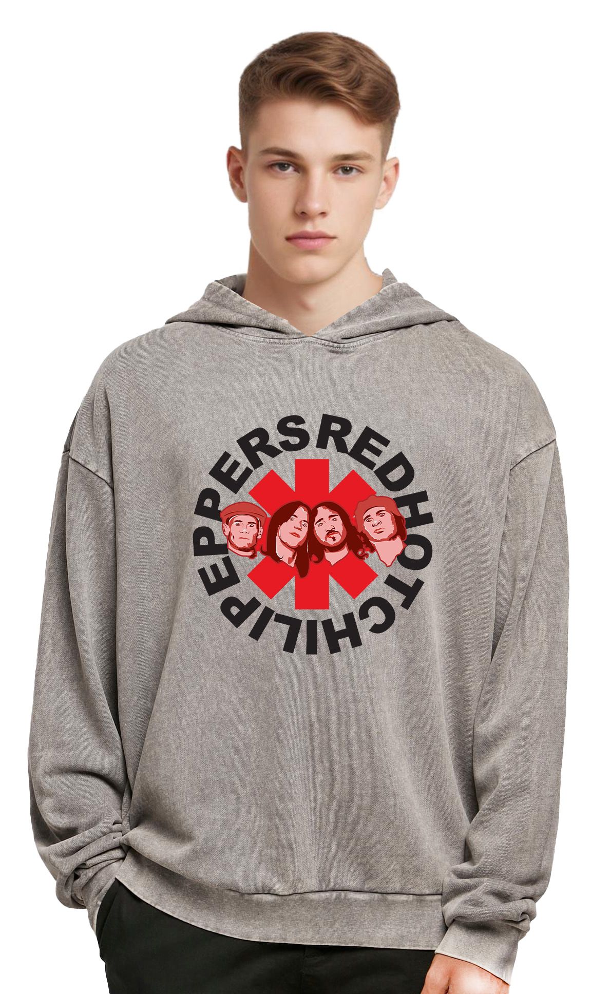 Oversized Premium Hoodie Rhcp Art2 Rock Avenue Asphalt ανδρικά Φούτερ Simple Wear