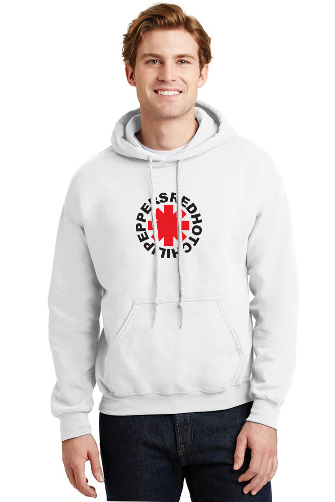 Hoodie Rhcp Band Logo Art Rock Avenue White ανδρικά Φούτερ Simple Wear