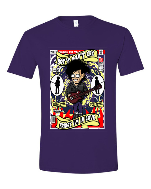 T-Shirt Robert Smith The Cure Pop Culture Purple