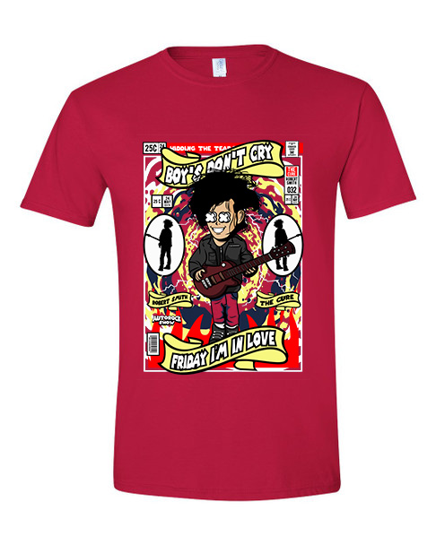 T-Shirt Robert Smith The Cure Pop Culture Red