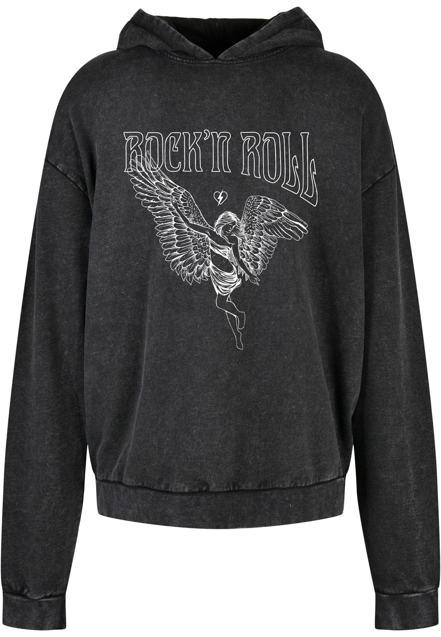 Oversized Premium Hoodie Rock n Roll Pop Culture Black