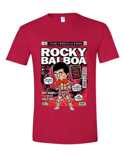 T-Shirt Rocky Balboa Pop Culture Red