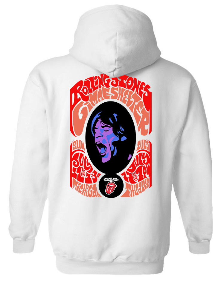 Hoodie Rolling Stones Art1 Rock Avenue White