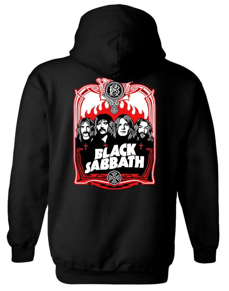 Hoodie Black Sabbath Art Design1 Rock Avenue Black