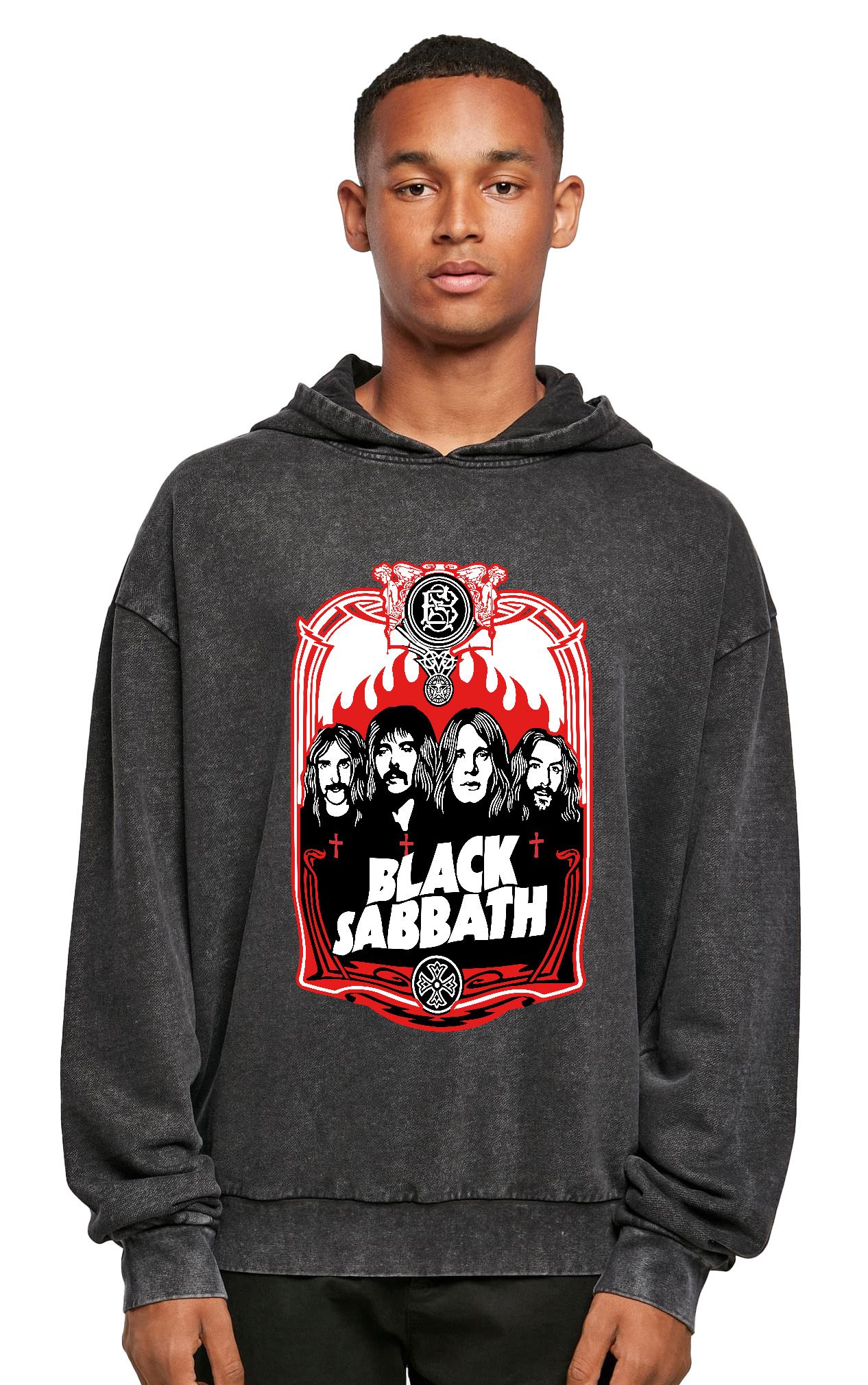 Oversized Premium Hoodie Black Sabbath Art Design1 Rock Avenue ανδρικά Φούτερ Simple Wear