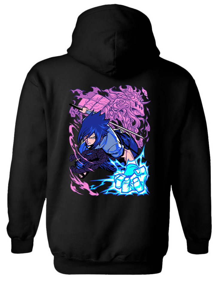 Hoodie Sasuke Uchiha Naruto Pop Culture Black