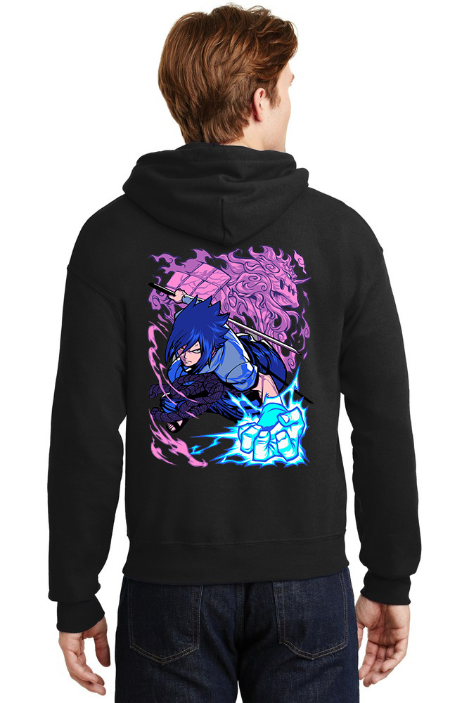 Hoodie Sasuke Uchiha Naruto Pop Culture Black ανδρικά Φούτερ Simple Wear