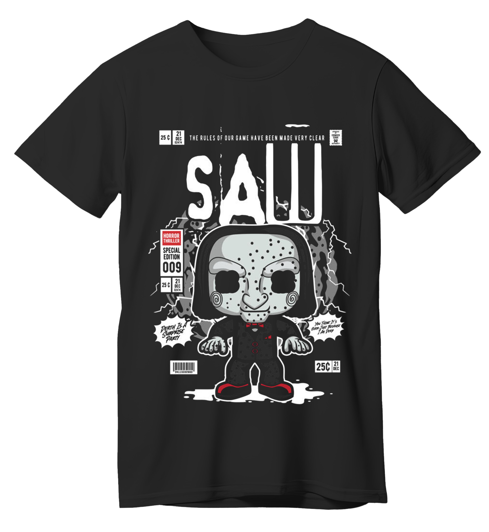 T-Shirt Saw Billy Pop Culture Black