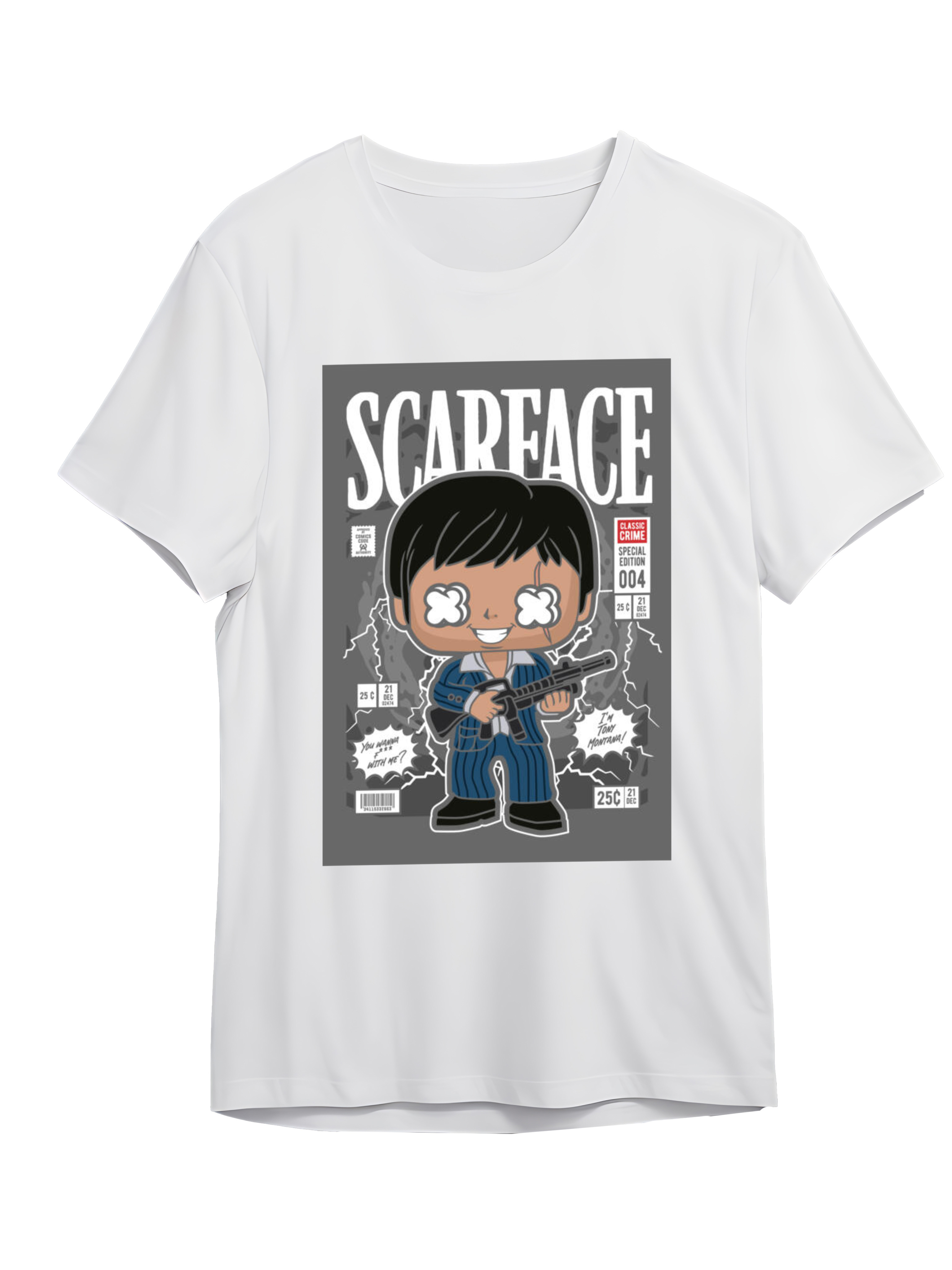 T-Shirt Scarface Tony Montana Pop Culture White
