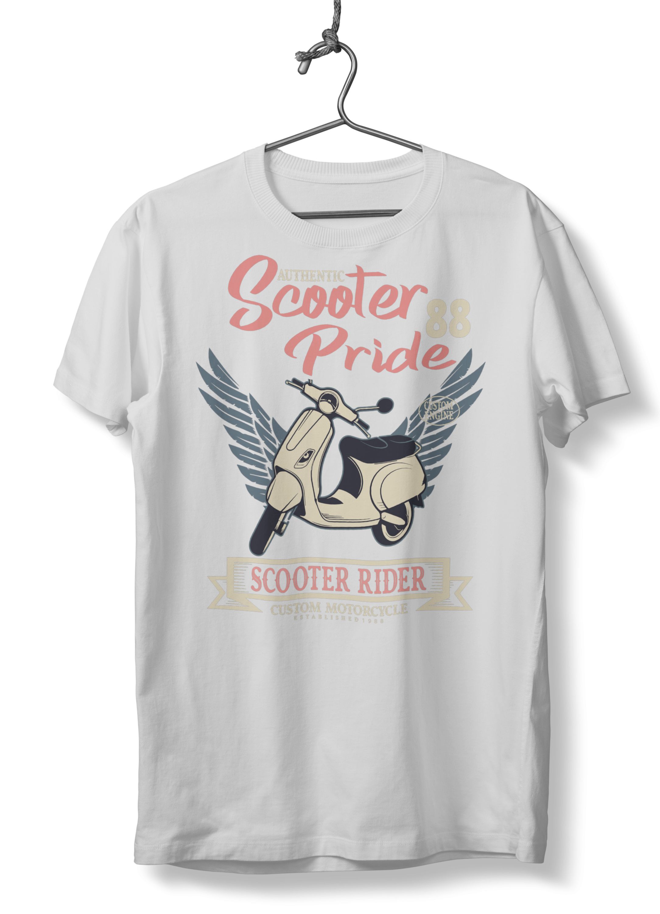 T-Shirt Scooter Pride Pop Culture White